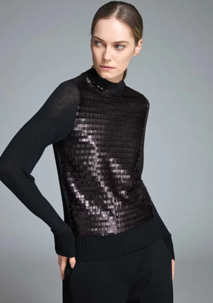 tricot chic top sequin boutique jacques bellemin couturier valence centre ville
